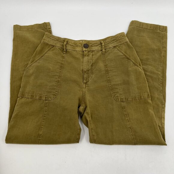 Anthropologie Green Classic Cargo Pants | Made in Turkey - Picture 3 of 9